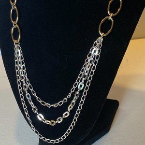 Fashion Jewelry Two-Toned Long Necklace